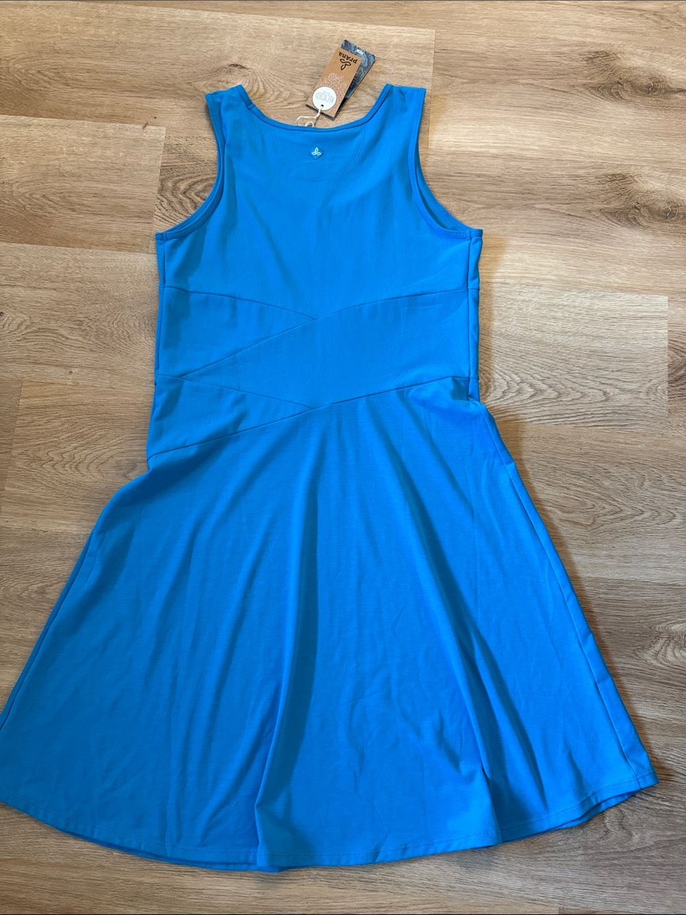 Prana Electro Blue Amelie Sleeveless V-Neck Midi Dress Size M - Picture 3 of 13